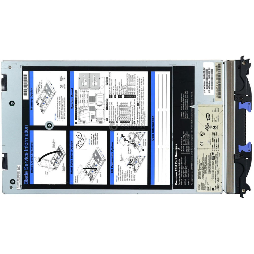 IBM BLADE SERVER JS21 2X POWER CPU 8GB RAM